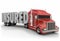 Insured Truck Trailer 3d Word Insurance Coverage