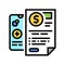 insurtech documentation color icon vector illustration