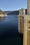 Intake towers of Hoover Dam overlooking Lake Mead. Hoover Dam, Arizona, Nevada