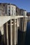 Intake towers on the Nevada side of Hoover Dam. Hoover Dam, Arizona, Nevada