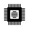 Integrated circuit vector, Electronic device solid style icon