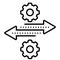 Integration process vector icon, technology illustration sign. setup symbol.