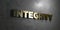 Integrity - Gold text on black background - 3D rendered royalty free stock picture