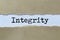 Integrity text concept