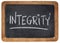 Integrity word on blackboard