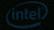 Intel Corporation logo made of hexadecimal symbols on computer screen. Editorial 3D rendering