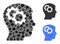 Intellect gears Composition Icon of Circles
