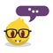 Intellectual emoji face, Writing message