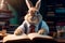 Intellectual Hare: Bunny Scholar Lost in Tiny Worlds