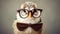 The Intellectual Sparrow: A Visionary Bird In Glasses And Bowtie
