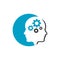 intelligence Tech Colorful Mind Head Health logo designs concept