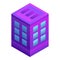 Intelligent city building icon, isometric style