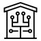 Intelligent home icon, outline style