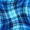 Intense blue background with intersecting wavy stripes.