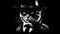 Intense Chiaroscuro Portrait: Detective Cat In Top Hat And Tie