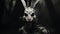 Intense Chiaroscuro Portraits: Sculptural Rabbit In The Woods