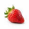 Intense Color Strawberry On White Background - High Resolution Image