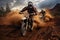 Intense dirt bike competition as riders tackle a thrilling dirt course