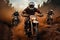 Intense dirt bike competition as riders tackle a thrilling dirt course