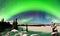 Intense display of Northern Lights Aurora borealis