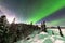 Intense display of Northern Lights Aurora borealis