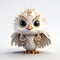 Intense Emotion 3d Graphic Of A Cute Owlet In Skottie Young Style