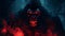 Intense Environment: Terrifying Demonic Gorilla In 2d Game Art