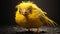 Intense Expressions: A Cinematic Rendering Of A Yellow Bird With Claws