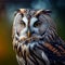 Intense Gaze - Close-Up of an Owl