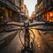 Intense grip, cyclists hand tightens brake lever in focused closeup shot