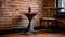 Intense Lighting And Industrial Angles: Iron And Wood Side Table In Media Room