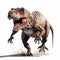 Intense Movement: Hyper-detailed 3d Render Of A Young Dinosaur