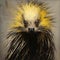 Intense Porcupiest Painting With Yellow Hair And Spikes