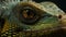 Intense stare from iguana eye