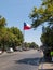 Intense traffic on Avenida La Alameda, the most important street