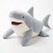 Intensely Detailed Plush Shark Toy With Wide Open Mouth