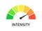 Intensity meter isolated vector illustration