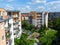 Intensive green roof court yard of condominium building