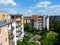 Intensive green roof court yard of condominium building