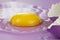 Intensive yellow egg yolk with purple egg shells