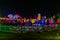 Intentional slow shutter speed, night image of Illuminated with thousands of LED bulbs , Unity Glow Garden is a place of tourist