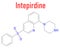 Intepirdine Alzheimer's disease drug molecule. Skeletal formula.