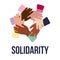 inter-racial friendship, solidarity of people, help support in diversity