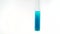 Interaction of solutions of sodium hydroxide and copper II sulfate. The formation of a blue precipitate of copper II