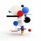 Interactive 3d Art: Bold Suprematism On White Background