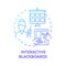 Interactive blackboards blue gradient concept icon