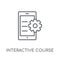 interactive course linear icon. Modern outline interactive cours