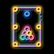 Interactive Game Billiard neon glow icon illustration