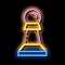 Interactive Kids Game Chess neon glow icon illustration