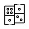 Interactive Kids Game Dominoes Vector Sign Icon